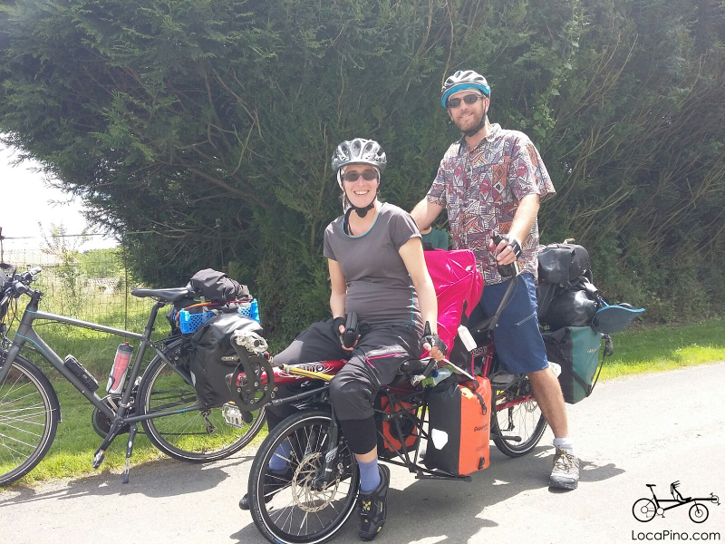 Le tandem Pino sur le parcours de la Vélo Francette à La Rochelle (de La Rochelle à Ouistreham)