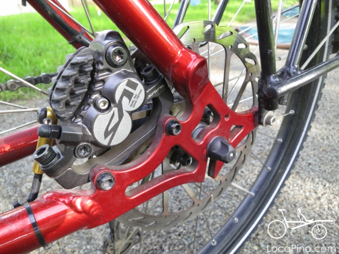 Shimano Saint downhill brakes on a Pino tandem bike