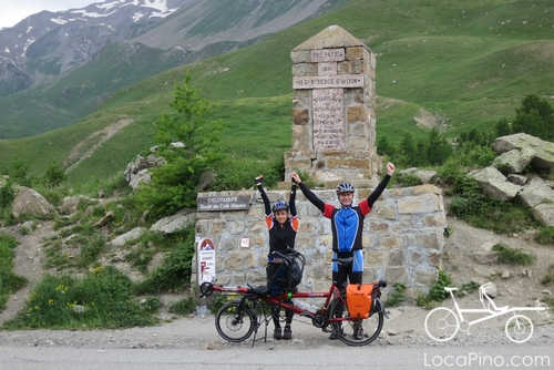 Un tandem Hase Pino au col de Vars