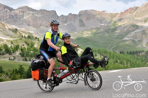 Un tandem Pino dans le col de l'Izoard