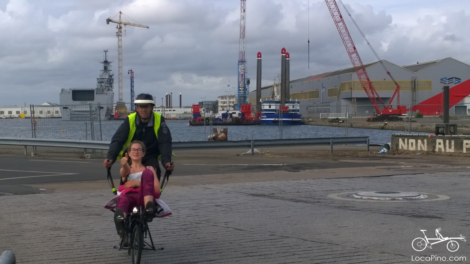 Balade en Pino Hase sur le port de Saint Nazaire