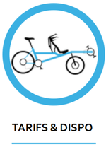 Tarifs de location d'un tandem Pino